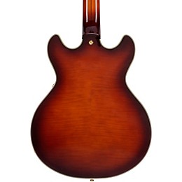 D'Angelico Excel Mini DC Semi-Hollow Electric Guitar Amaretto Burst