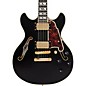 D'Angelico Excel Mini DC Semi-Hollow Electric Guitar Solid Black thumbnail