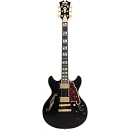 D'Angelico Excel Mini DC Semi-Hollow Electric Guitar Solid Black