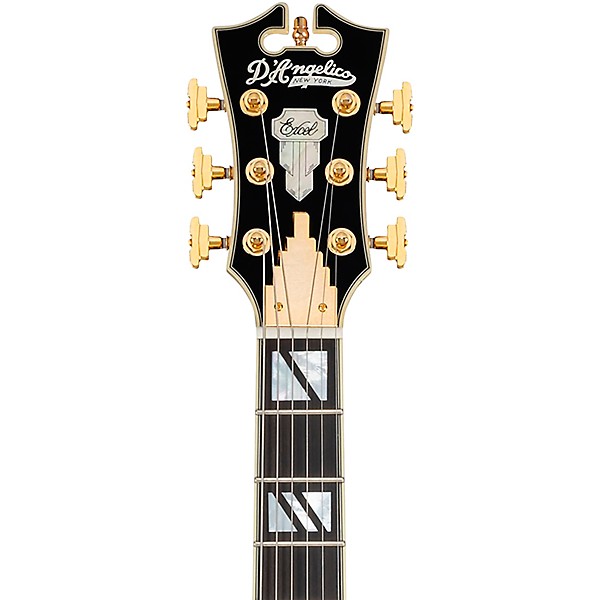 D'Angelico Excel Mini DC Semi-Hollow Electric Guitar Solid Black