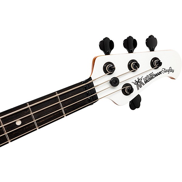 Ernie Ball Music Man Tim Commerford Artist Series StingRay Passive Electric Bass Guitar Fight Night White