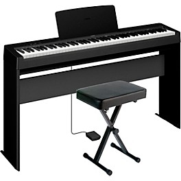 Yamaha P-143LXB 88-Key Digital Piano Bundle with Stand and Bench