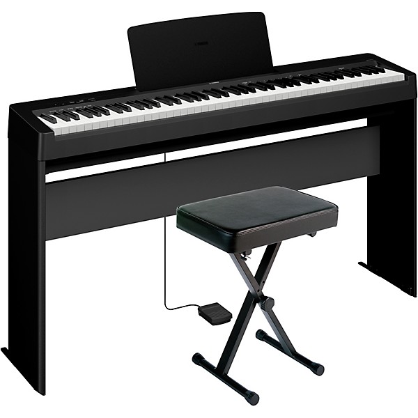 Yamaha P-143LXB 88-Key Digital Piano Bundle with Stand and Bench