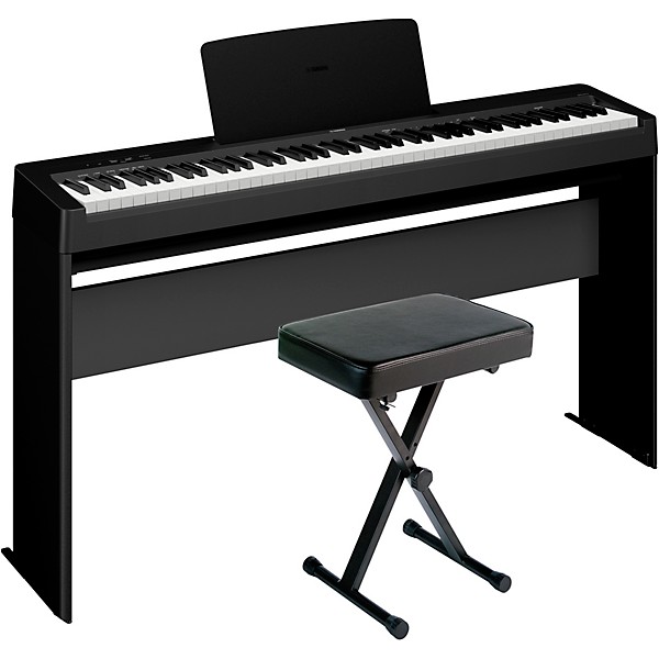 Yamaha P-143LXB 88-Key Digital Piano Bundle with Stand and Bench
