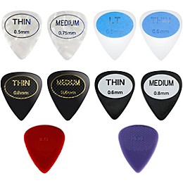 COOL Assorted Grip Multi Pack Guitar Picks Thin/Medium 10 Pack