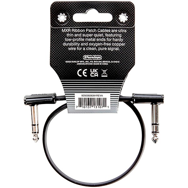 MXR Ribbon Patch Cable 1 ft. Black
