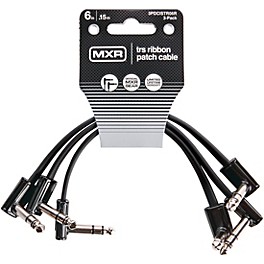 MXR TRS Ribbon Patch Cable - 3 Pack 6 in. Black