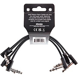 MXR TRS Ribbon Patch Cable - 3 Pack 6 in. Black