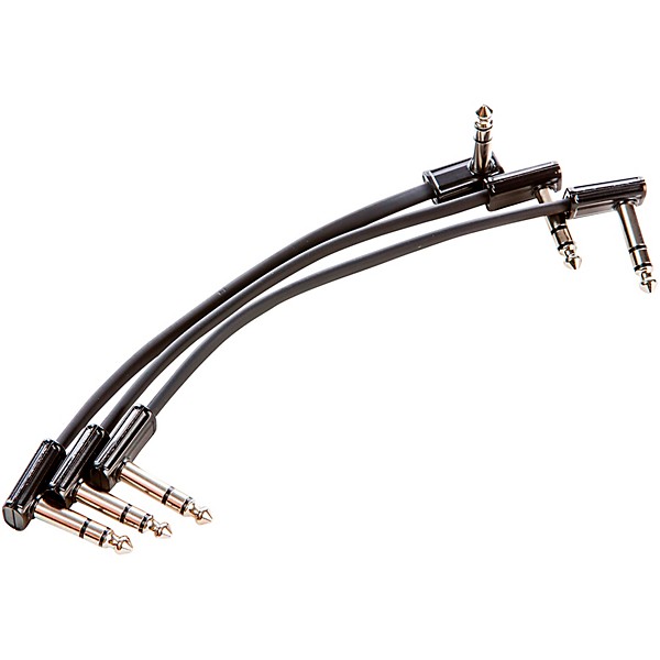 MXR TRS Ribbon Patch Cable - 3 Pack 6 in. Black