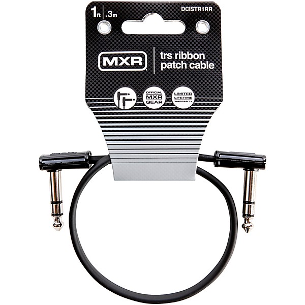 MXR TRS Ribbon Patch Cable 1 ft. Black