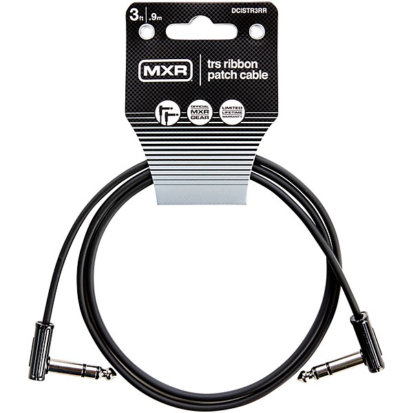MXR TRS Ribbon Patch Cable 3 ft. Black