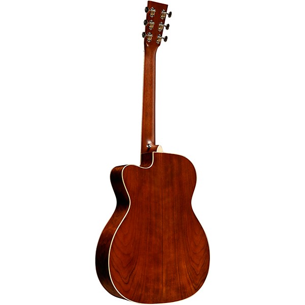 Martin Custom Shop 18 Style European Spruce-Cherry OMC Acoustic-Electric Guitar Natural