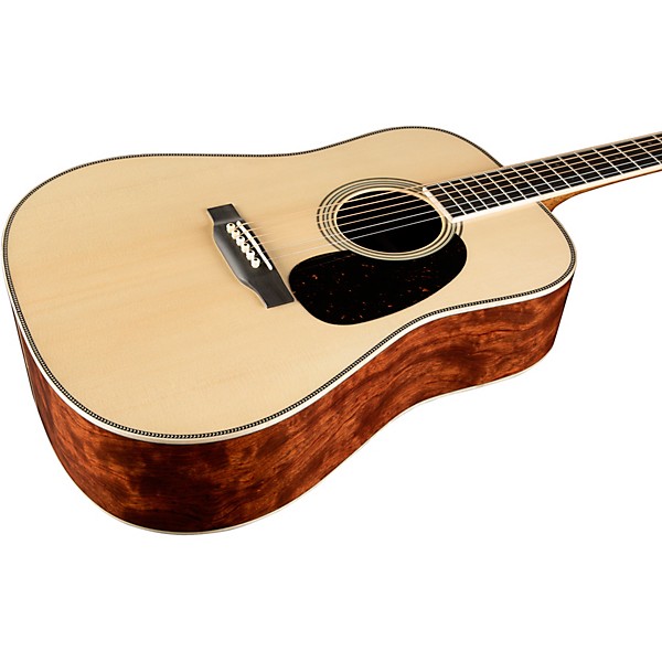 Martin Custom Shop 28 Style European Spruce-Quilted Bubinga Dreadnought Acoustic Guitar Natural