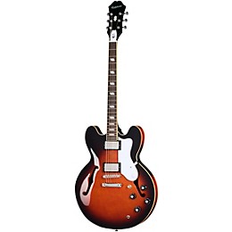 Epiphone Bonehead Riviera Electric Guitar - Dark Tobacco Burst