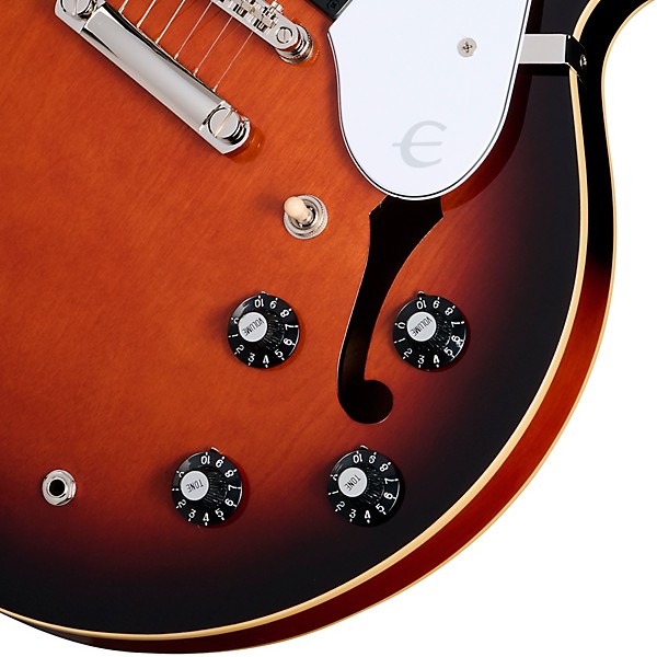 Epiphone Bonehead Riviera Electric Guitar - Dark Tobacco Burst