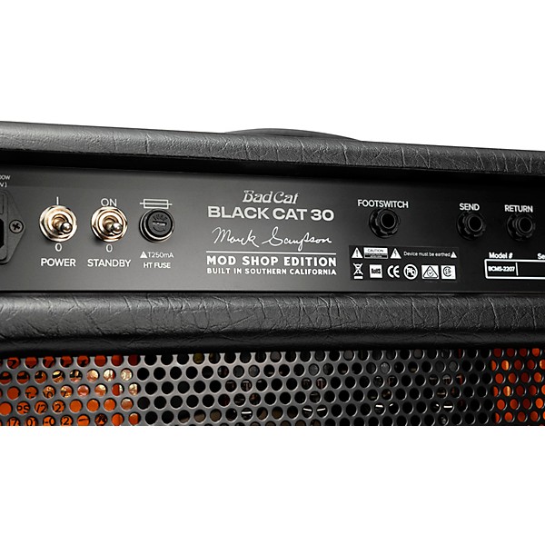Bad Cat Mod Shop Black Cat 30 30W 1x12 Guitar Combo Amp by Mark Sampson Black
