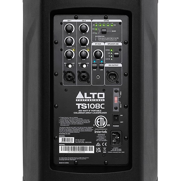 Alto TS108C Portable Column Array Loudspeaker