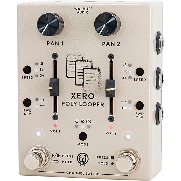 Walrus Audio Xero Polylooper Dual-Channel Looper Pedal Cream