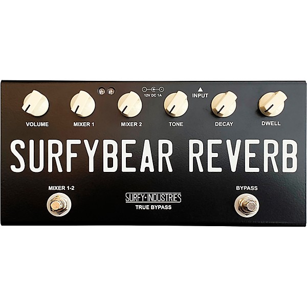 Surfy Industries SurfyBear Compact V1.1 Reverb Pedal - Black