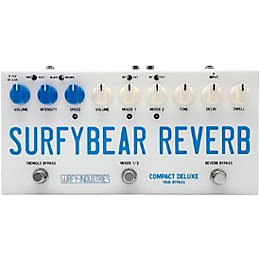 Surfy Industries SurfyBear Compact Deluxe Reverb Pedal - White