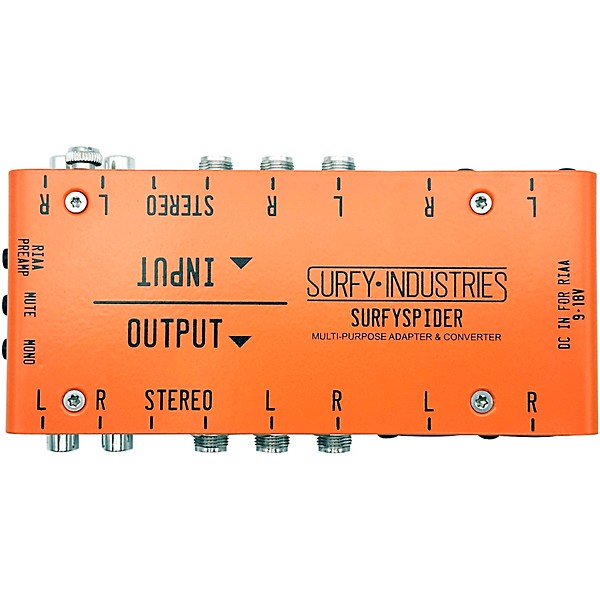 Surfy Industries SurfySpider Multi-Purpose Adapter and Converter Preamp - Orange