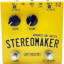 Surfy Industries StereoMaker Stereo Emulator and Phaser Pedal - Yellow