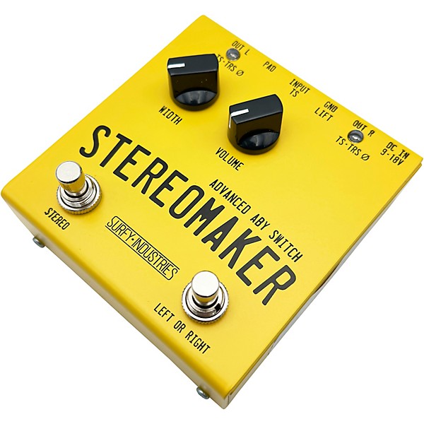 Surfy Industries StereoMaker Stereo Emulator and Phaser Pedal - Yellow