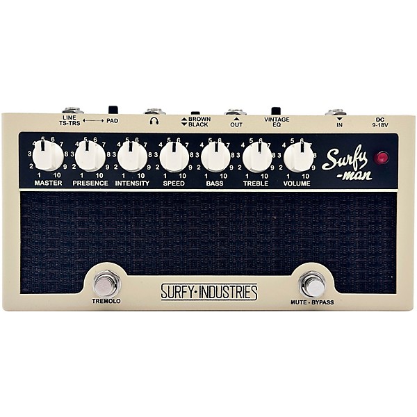 Surfy Industries SurfyMan Amp Emulator and Tremolo Pedal - Blonde