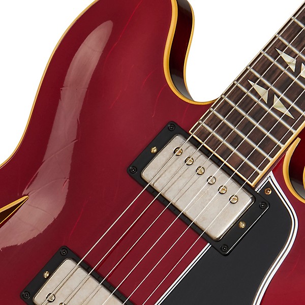 Gibson Custom Murphy Lab 1964 Trini Lopez Standard Reissue Ultra Light Aged Semi-Hollow Electric Guitar Sparkling Burgundy