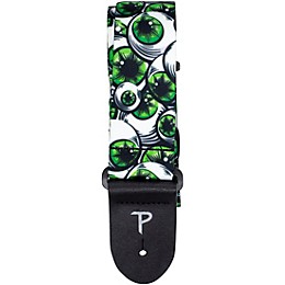 Perri's Eyeballs Polyester Guitar Strap Green 2 in.