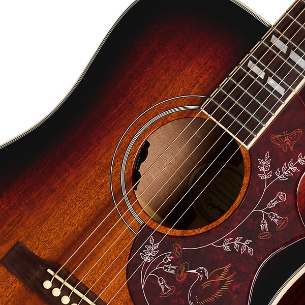 Epiphone Hummingbird Studio Mahogany Acoustic-Electric Guitar - Edge Burst
