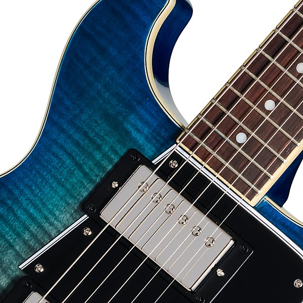 Epiphone Les Paul Special Double Cut Figured Electric Guitar - Ocean Water