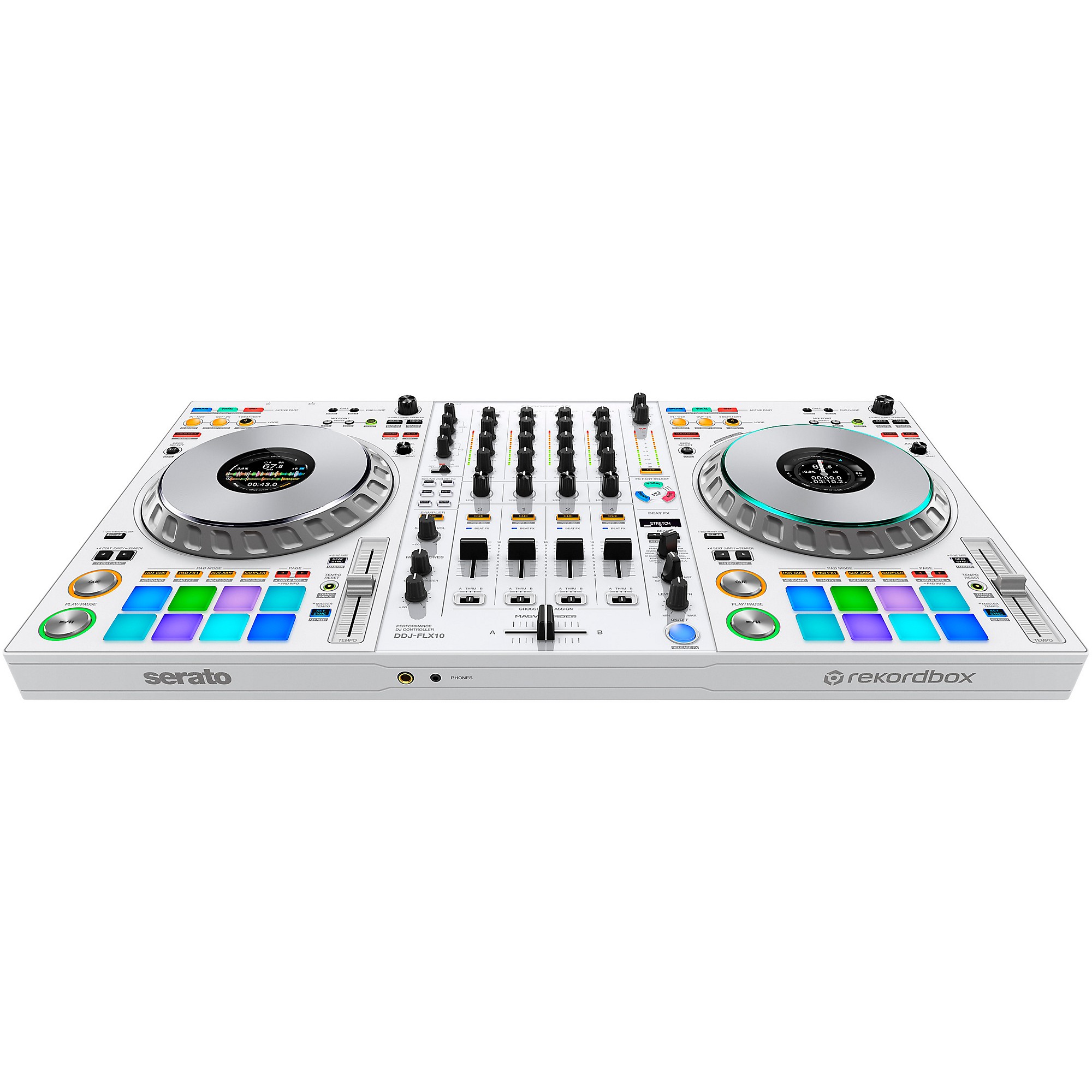 Pioneer DJ DDJ-FLX10-W 4-Channel Performance DJ Controller for