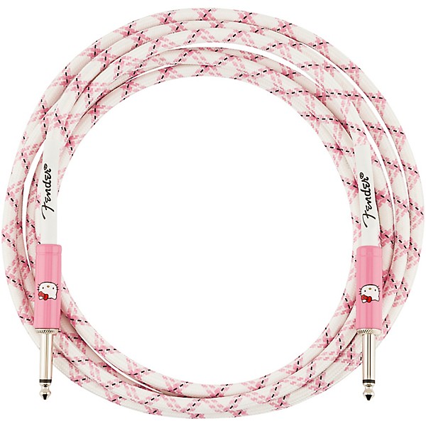 Fender x Hello Kitty Straight to Straight Woven Instrument Cable 10 ft. Pink