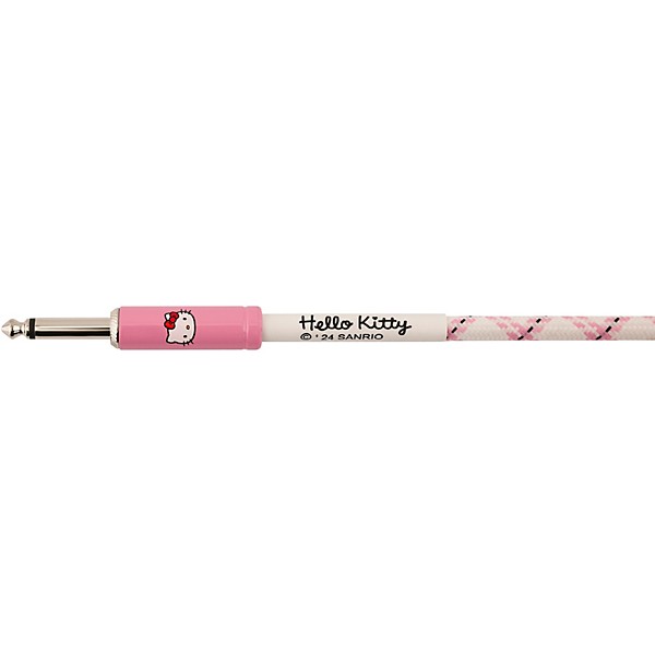 Fender x Hello Kitty Straight to Straight Woven Instrument Cable 10 ft. Pink