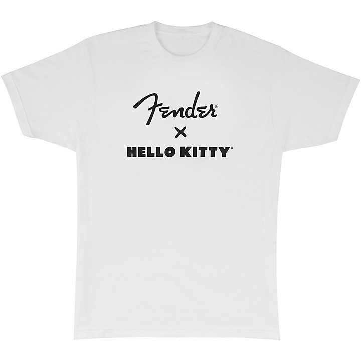 Fender x Hello Kitty Logo Tee Small White | Guitar Center