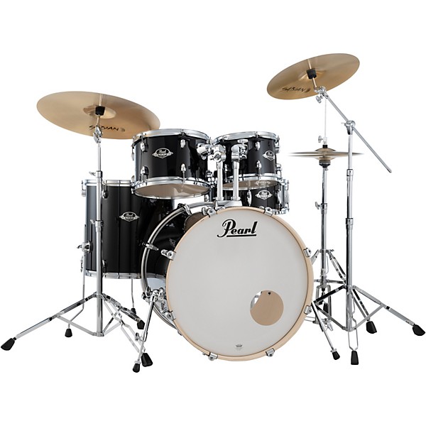 Pearl Export 5-Piece Shell Pack with 20 in. Bass Drum and Hardware Jet Black