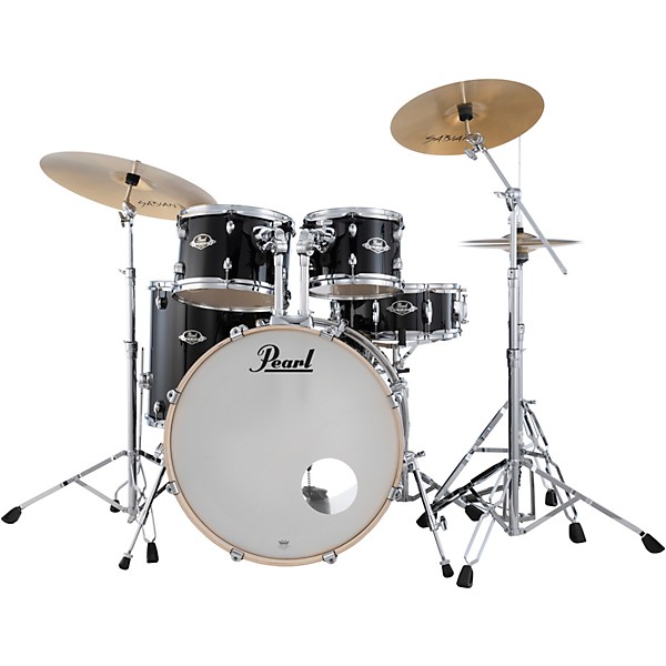 Pearl Export 5-Piece Shell Pack with 20 in. Bass Drum and Hardware Jet Black