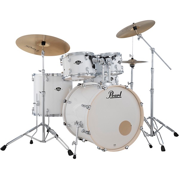 Pearl Export 5-Piece Shell Pack with 22 in. Bass Drum and Hardware Pure White