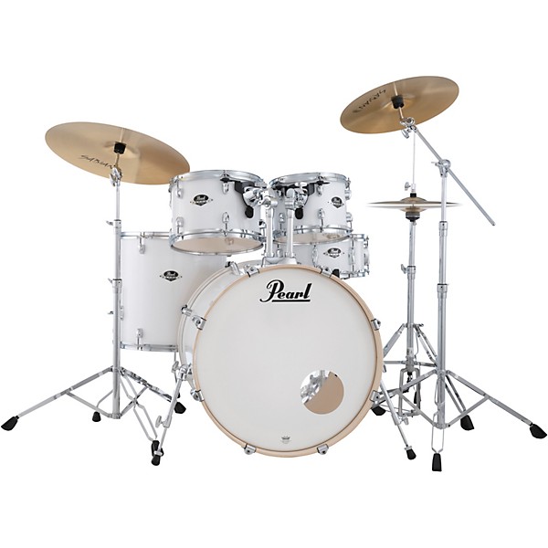 Pearl Export 5-Piece Shell Pack with 22 in. Bass Drum and Hardware Pure White