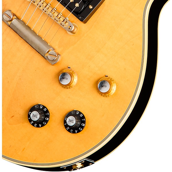 Gibson Custom Mick Ronson 1968 Les Paul Custom Collector's Edition Electric Guitar - Ebony/Antique Natural
