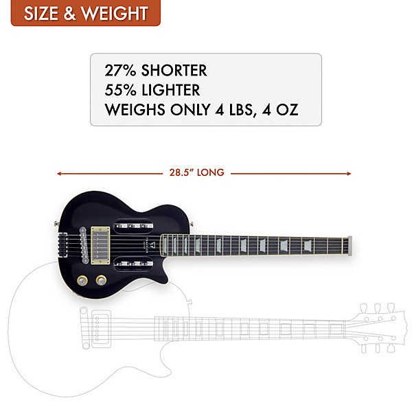 Traveler Guitar EG-1 Deluxe Electric Guitar Gloss Black