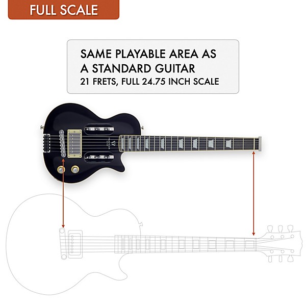 Traveler Guitar EG-1 Deluxe Electric Guitar Gloss Black