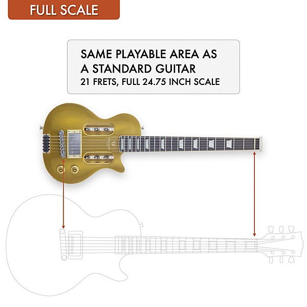 Traveler Guitar EG-1 Deluxe Electric Guitar Gold Top