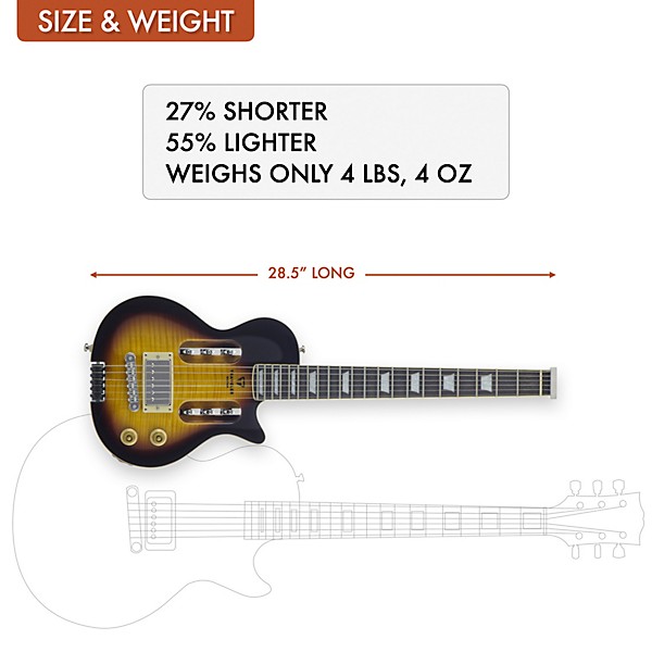 Traveler Guitar EG-1 Deluxe Electric Guitar Tobacco Burst