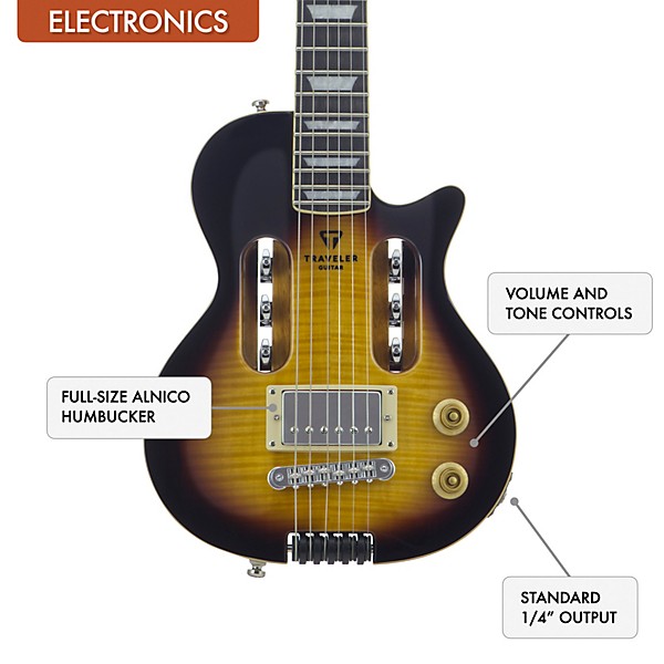 Traveler Guitar EG-1 Deluxe Electric Guitar Tobacco Burst