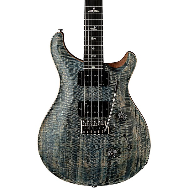 PRS 40th Anniversary Custom 24 Satin Limited-Edition Electric Guitar Faded Whale Blue with Natural Back
