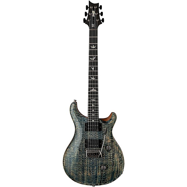 PRS 40th Anniversary Custom 24 Satin Limited-Edition Electric Guitar Faded Whale Blue with Natural Back