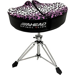 Ahead Spinal G 3-Legged Drum Throne in Leopard Print Purple