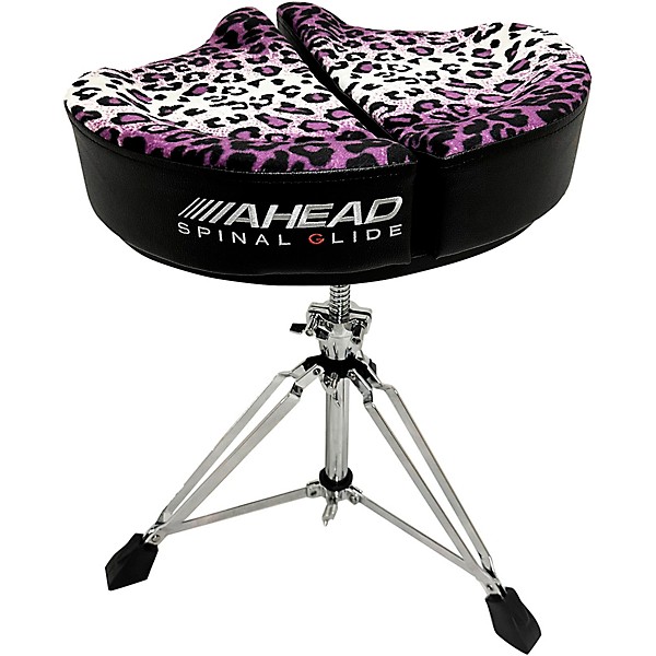 Ahead Spinal G 3-Legged Drum Throne in Leopard Print Purple
